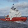M.V. Terry Fox maneuvering astern. (Beaufort Sea 1993) 