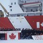 Crew and scientists of the Louis S. St. Laurent at the North Pole. (1994)