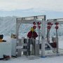 Ice crushing strength test apparatus . (Caspian Sea, 2004)